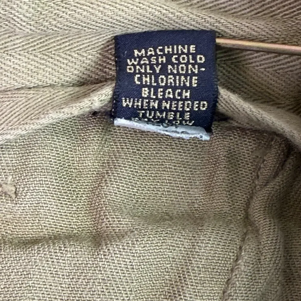 Banana Republic Linen Cotton Straight Leg Khaki Chino Pants Men's 34x30 Safari